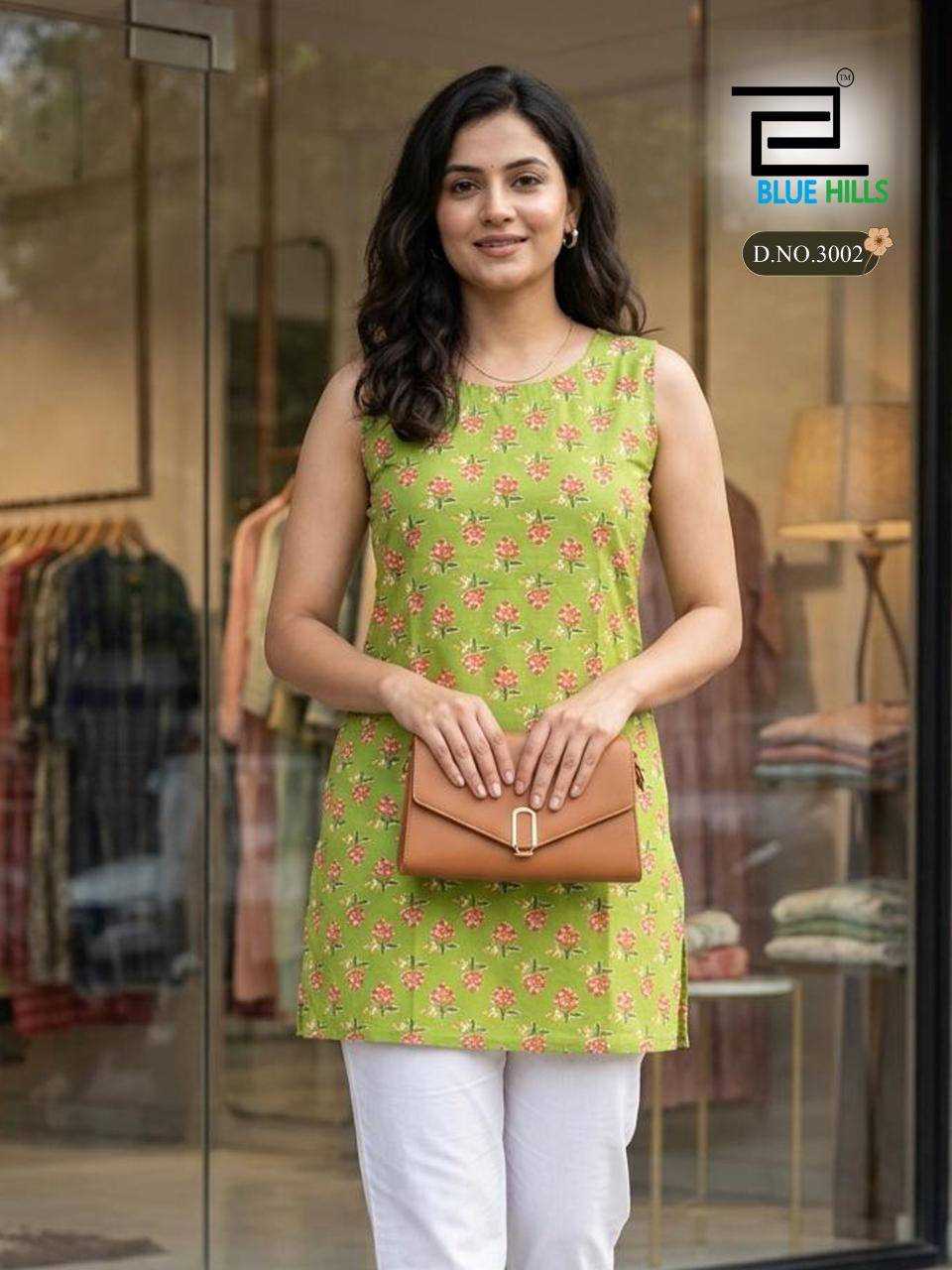  QUEEN vol-3 By Blue Hills 3001 to 3006 Series Designer Stylish Wear & casual Wear Collection pure cotton tops At Wholesale Price